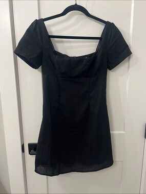 Princess Polly Black Square-Neck Mini Dress